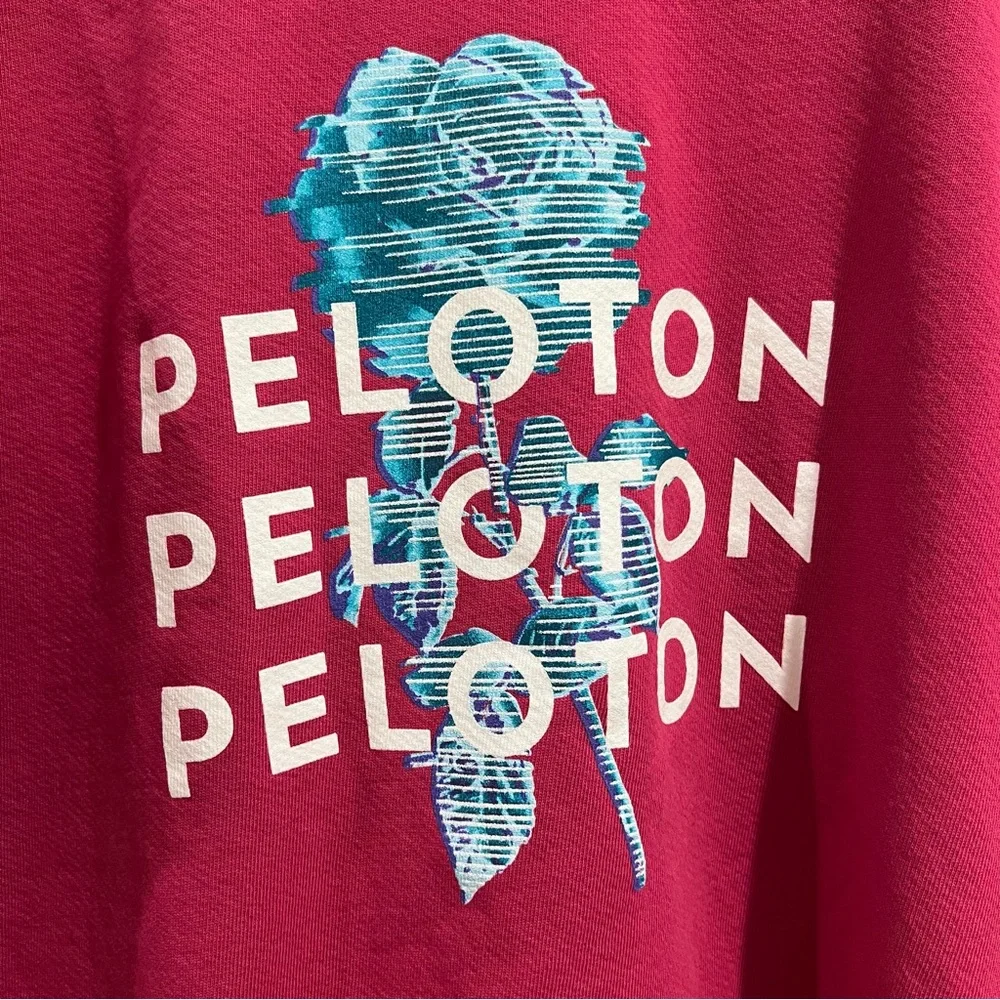 Peloton Pink Sweatshirt with graphic rose logo size‎ XS